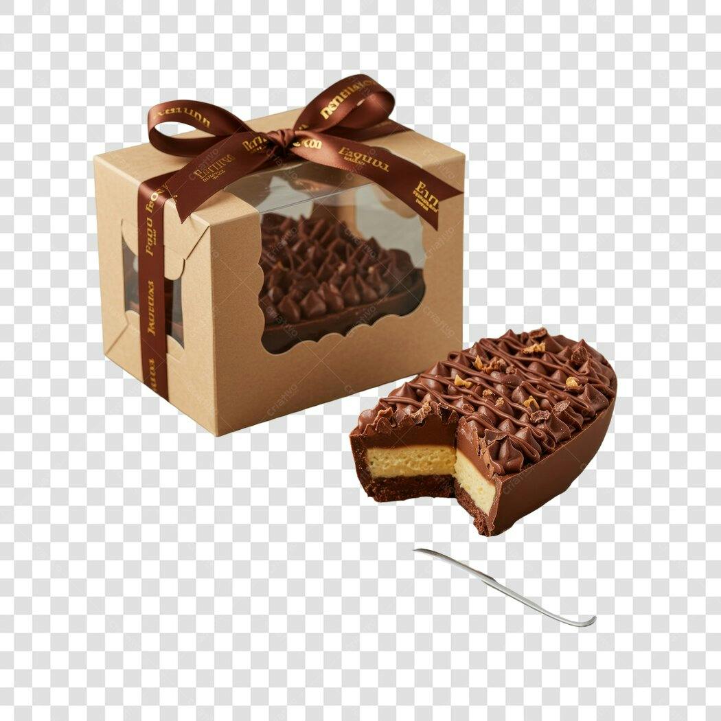 Mockup Ovo de Páscoa Chocolate PNG com fundo transparente