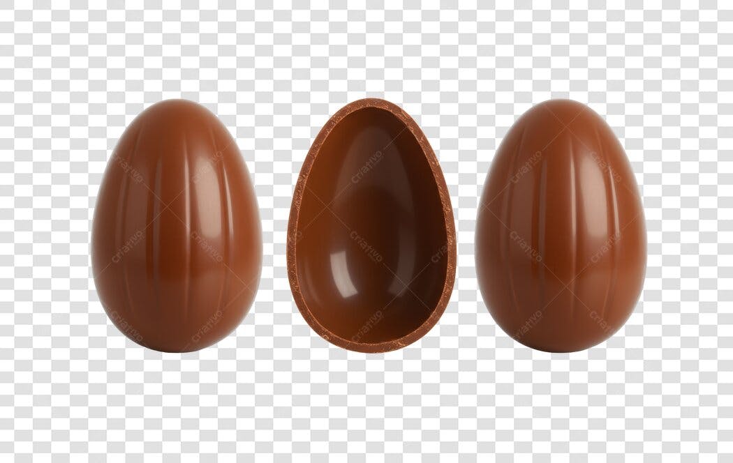 Mockup Ovos de Páscoa Chocolate PNG com fundo transparente