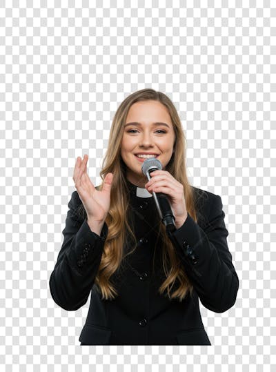Pastor Gospel Igreja Pastora Culto Mulher Homem Elemento PSD PNG (121)