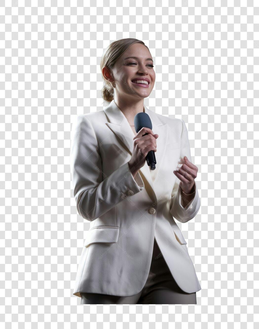 Imagem PNG mulher palestrante fundo transparente