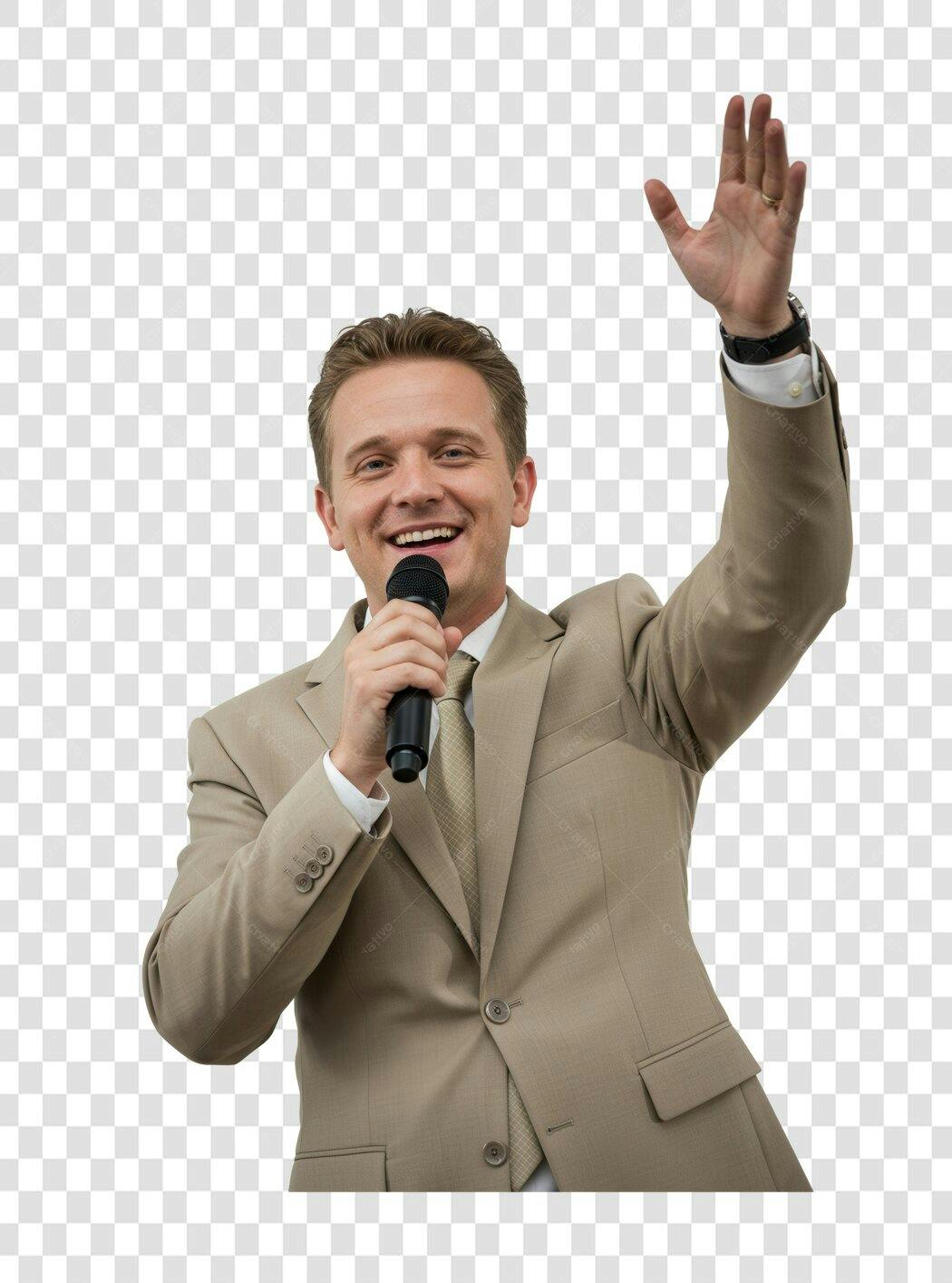 Imagem PNG homem palestrante fundo transparente