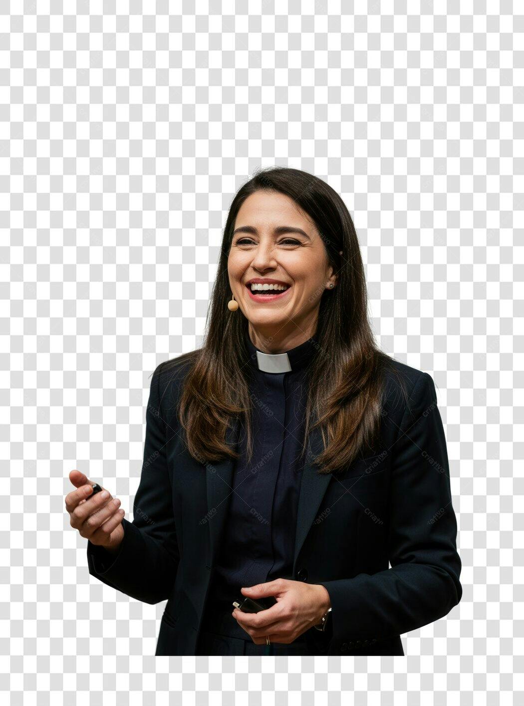 Imagem PNG mulher palestrante fundo transparente