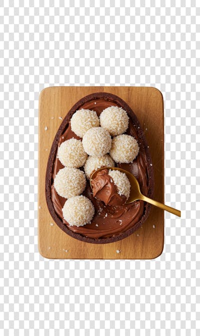 Ovo de Colher Páscoa Chocolate Doce Confeitaria encomenda composição PNG (68)