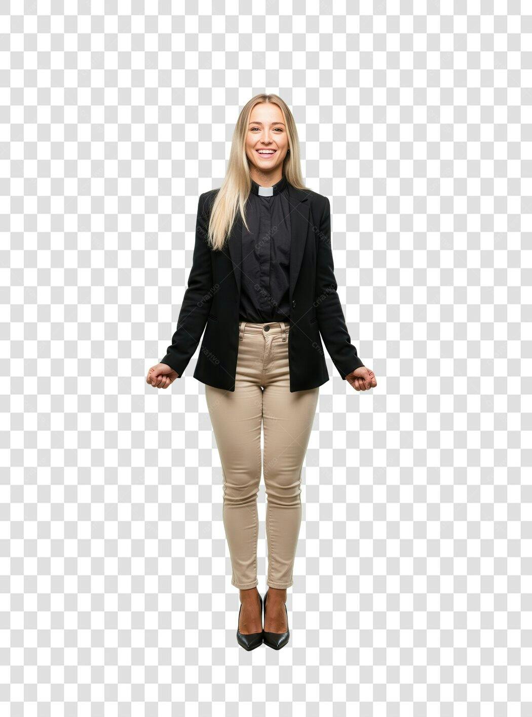 Imagem PNG com fundo transparente Mulher de negócios alegre