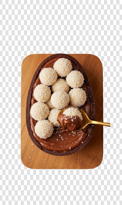 Ovo de Colher Páscoa Chocolate Doce Confeitaria encomenda composição PNG (65)