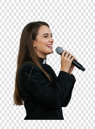 Pastor Gospel Igreja Pastora Culto Mulher Homem Elemento PSD PNG (103)