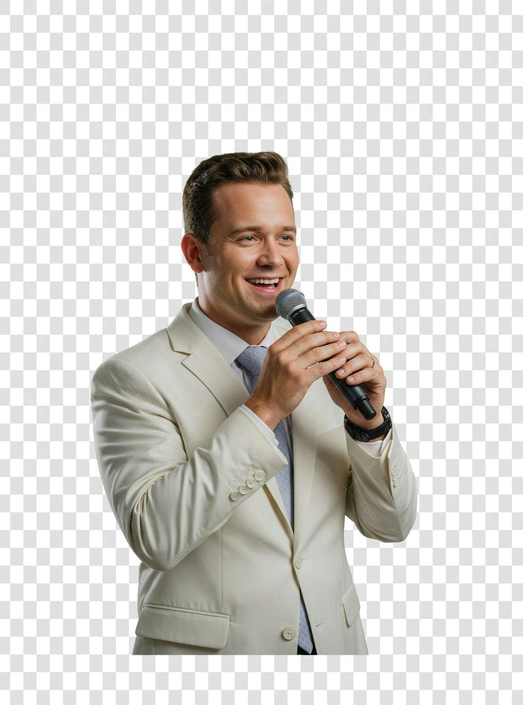 Imagem PNG homem palestrante fundo transparente