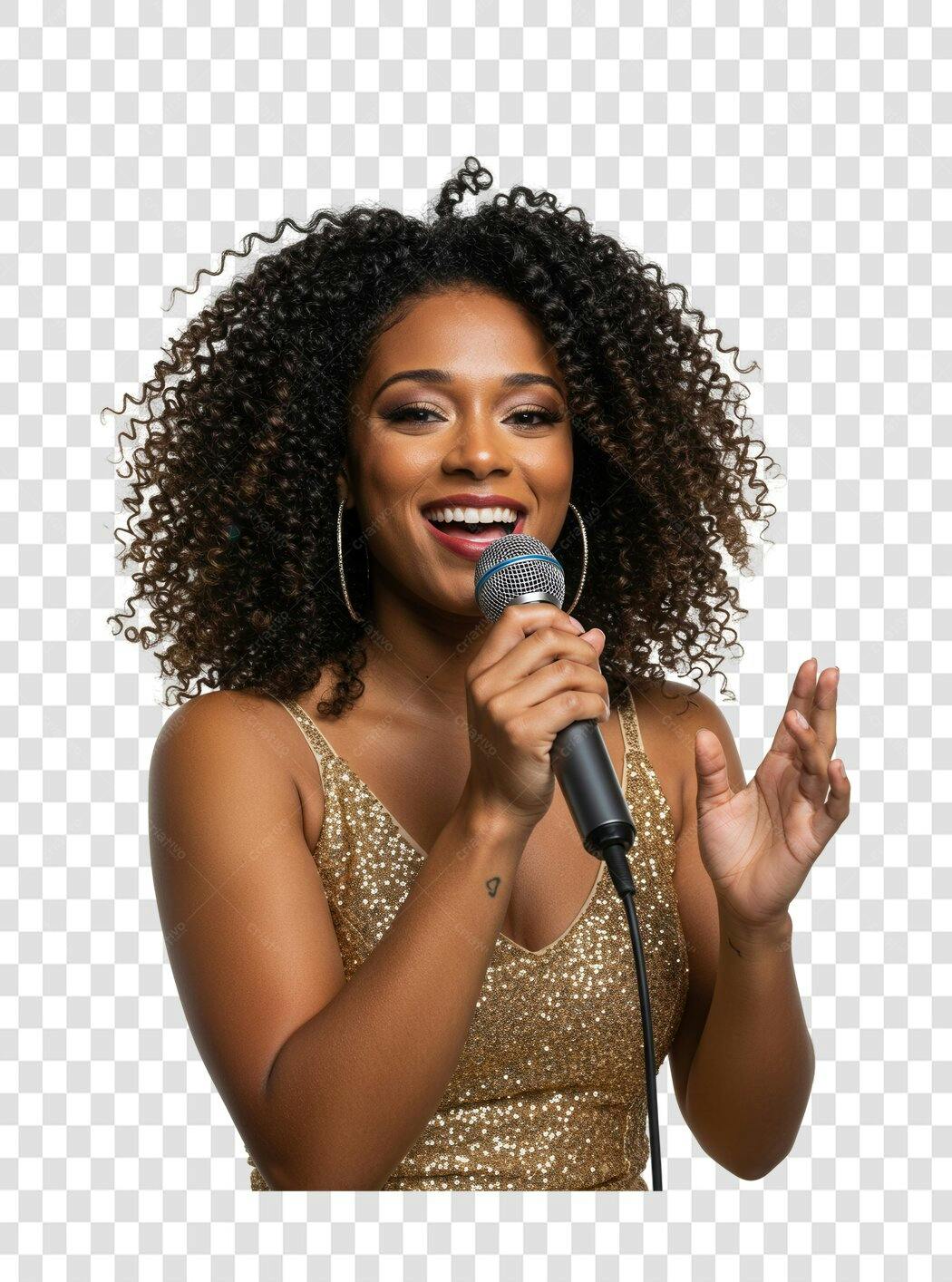 Foto Cantora Música PNG com fundo transparente