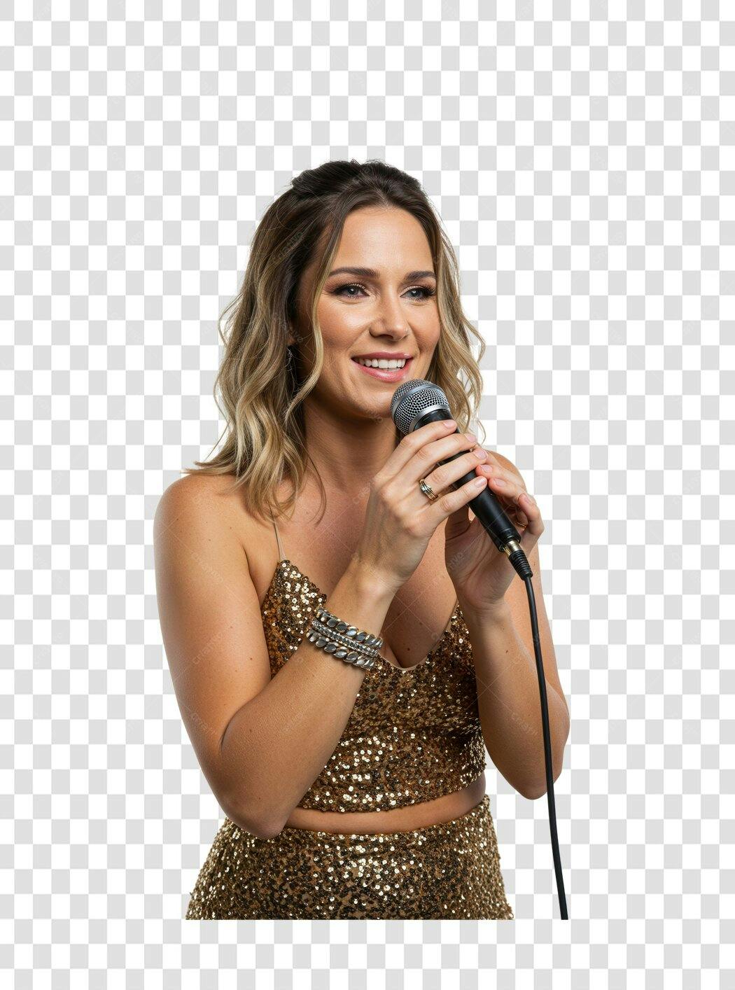 Imagem PNG cantora com fundo transparente