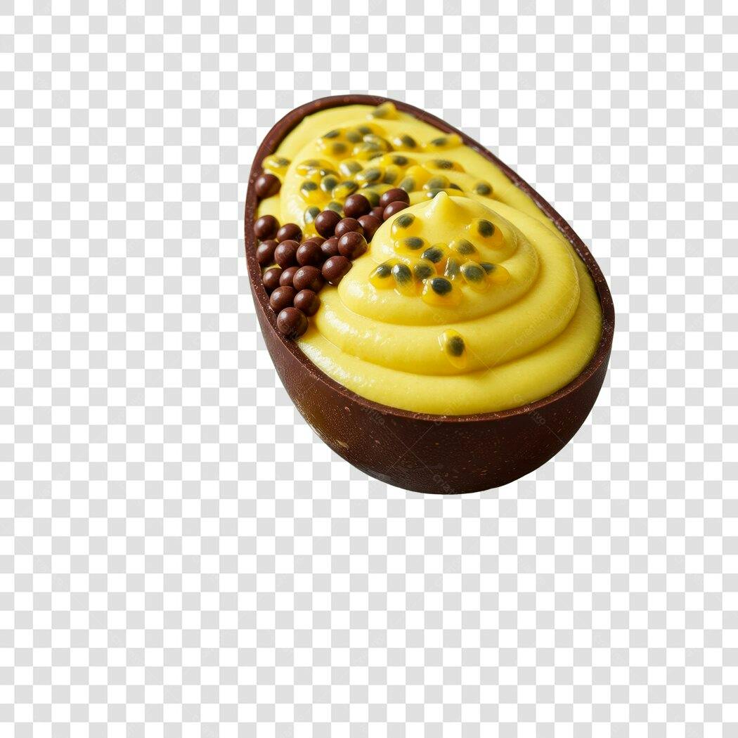 Imagem Ovo de Páscoa Creme de Maracujá PNG com fundo transparente