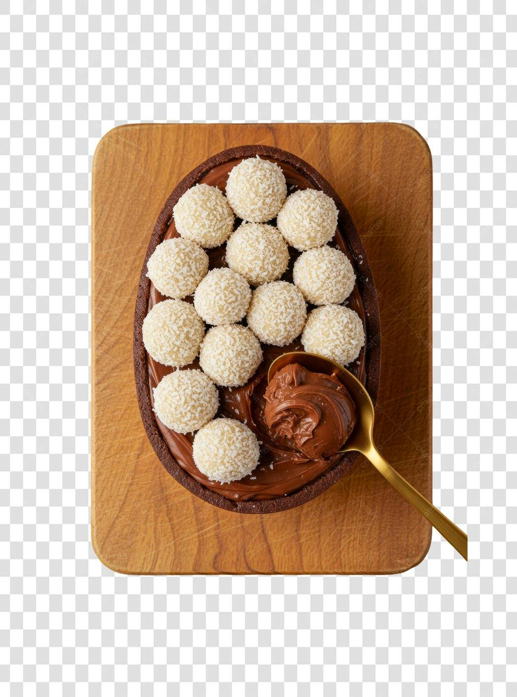 Banner Páscoa Ovo de Colher Brigadeiro PNG com fundo transparente