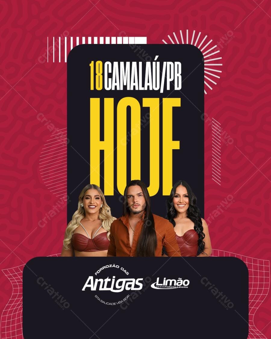 Flyer para Show Musical em Camalaú/PB PSD Editável