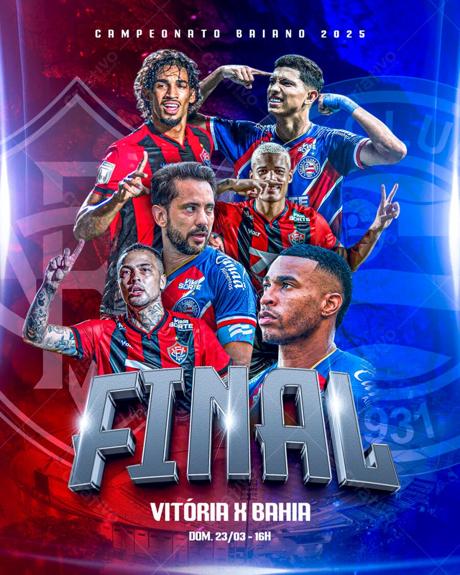 Poster Final Campeonato Baiano 2025 PSD Editável