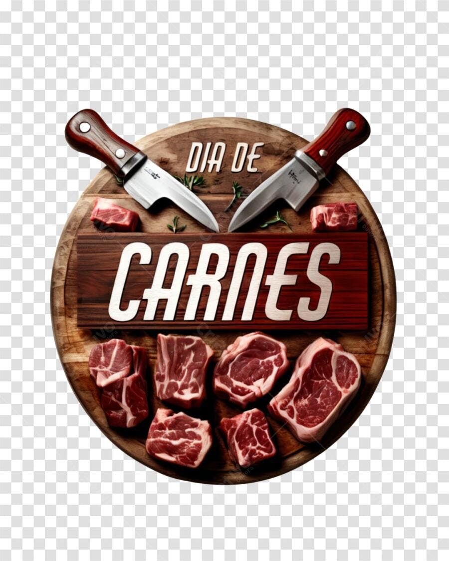 Banner Dia das Carnes PNG com fundo transparente