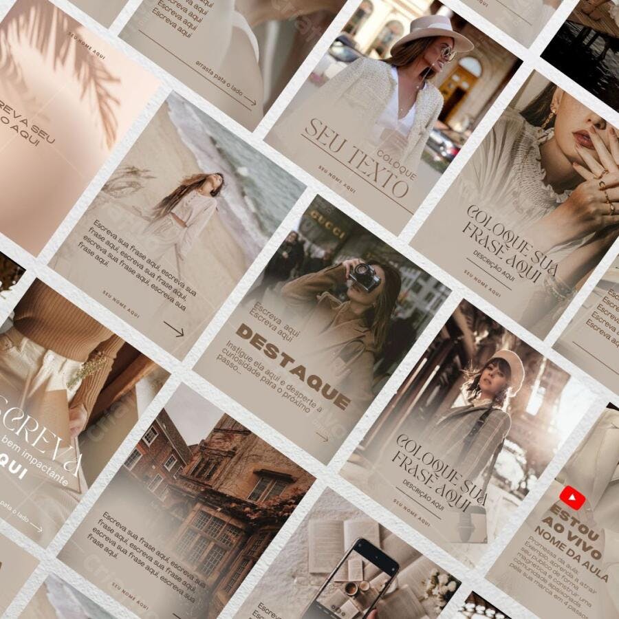 Post Instagram Moda tons terrosos Editável no Canva