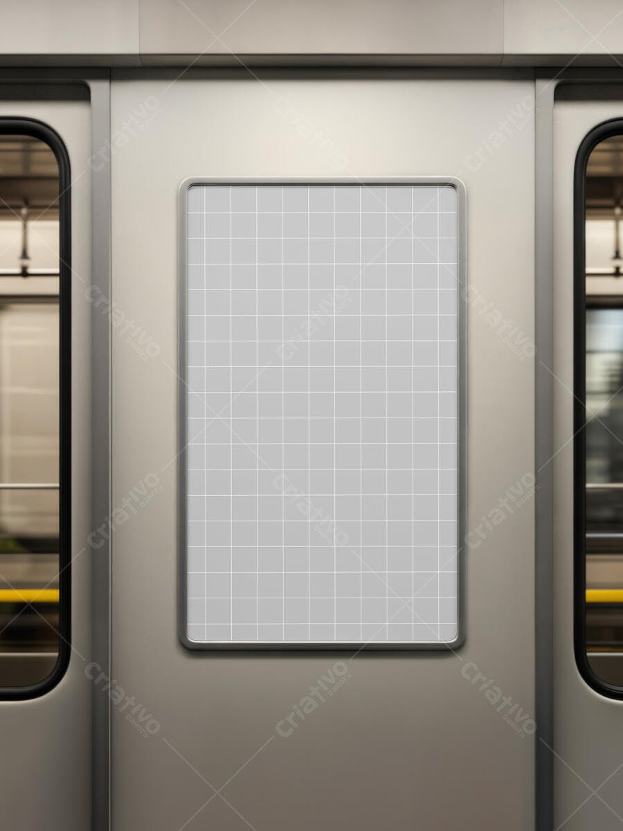 Mockup de Anúncio em Metrô: Design Moderno