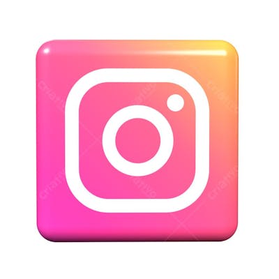 Logo do Instagram em 3d