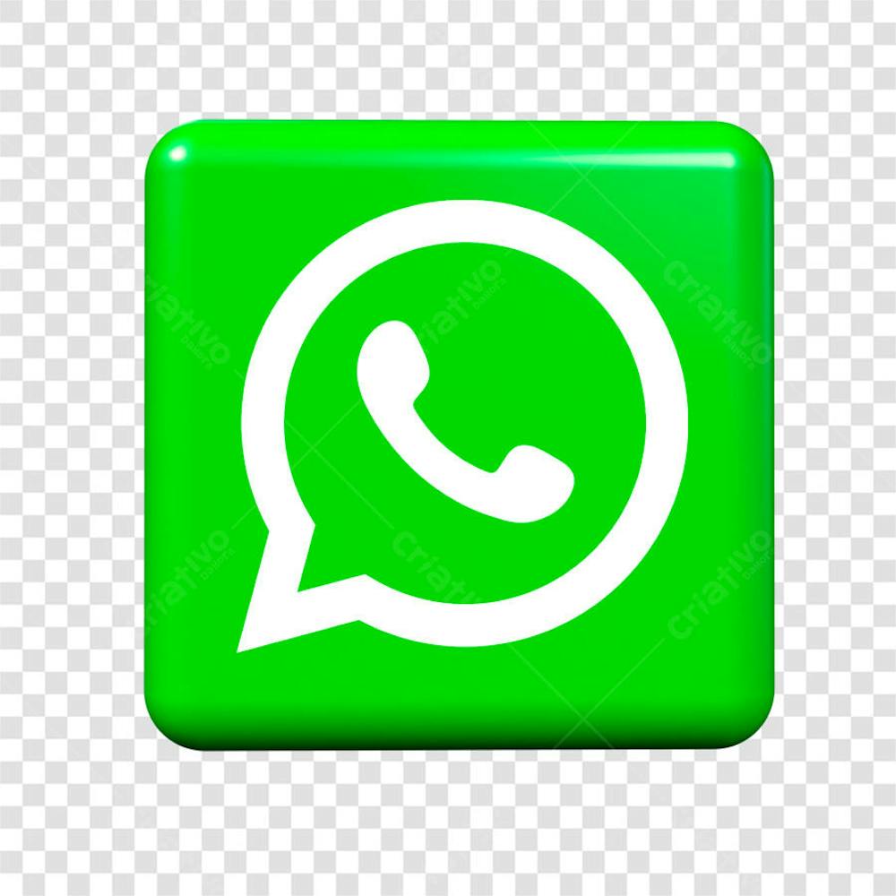 Logo do Whatsapp em 3D