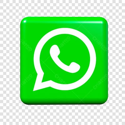 Logo do Whatsapp em 3D