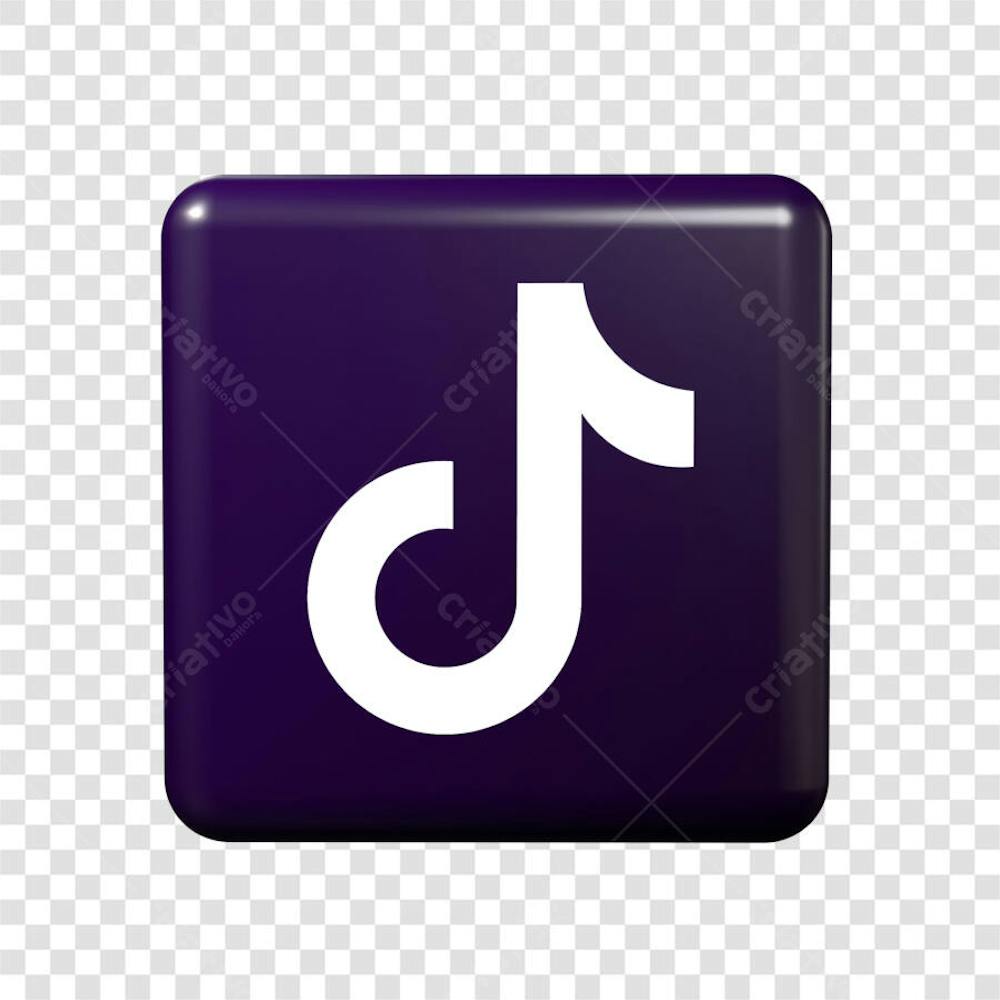 Logo do tiktok em 3d