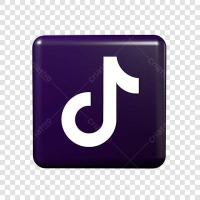 Logo do tiktok em 3d