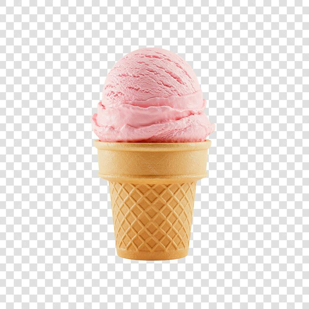 Post Instagram Sorvete Morango PNG com fundo transparente