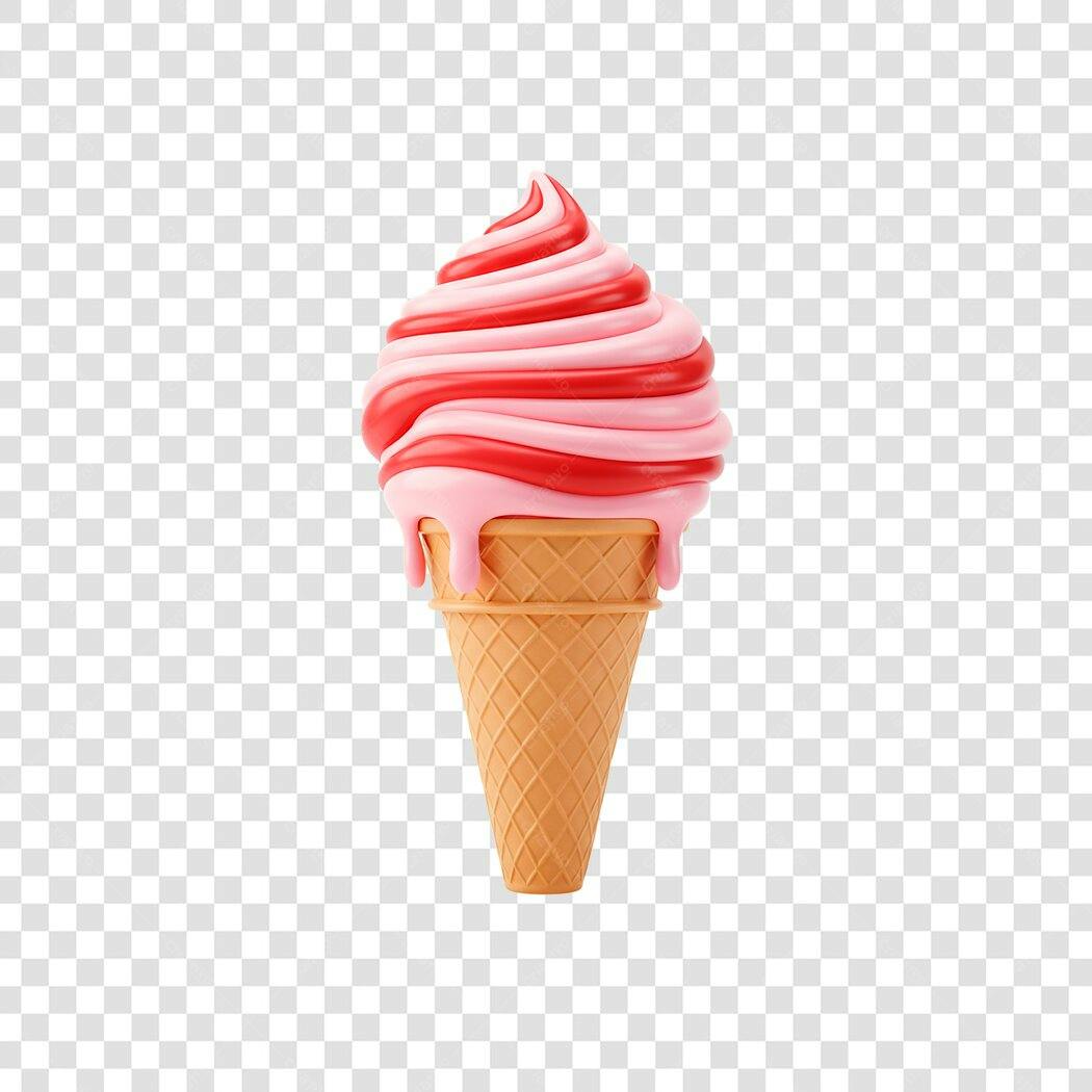 Sorvete PNG com fundo transparente para posts de verão
