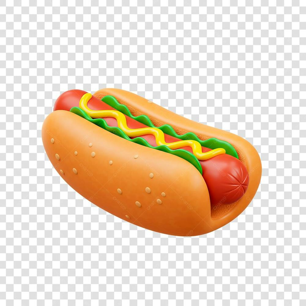 ILUSTRAÇÃO 3D DE CACHORRO QUENTE 2