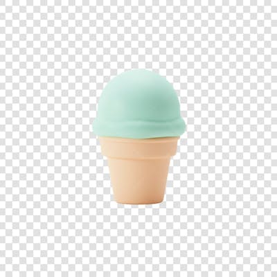 ilustração 3d de sorvete 3