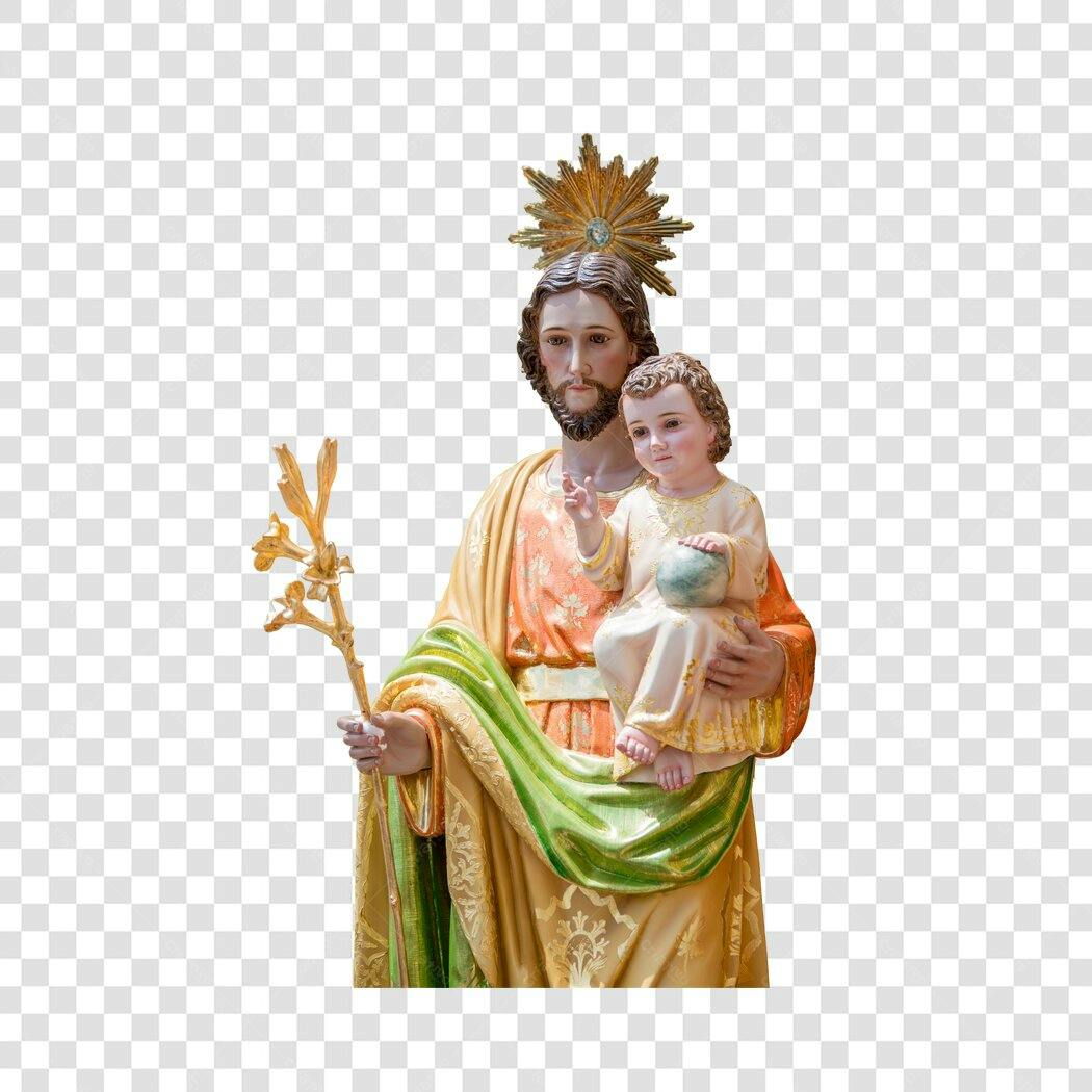 Imagem PNG São José com Jesus com fundo transparente