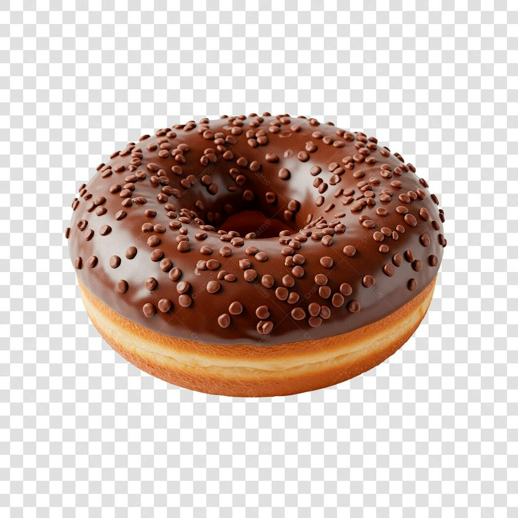 Imagem PNG de Donut de Chocolate com fundo transparente
