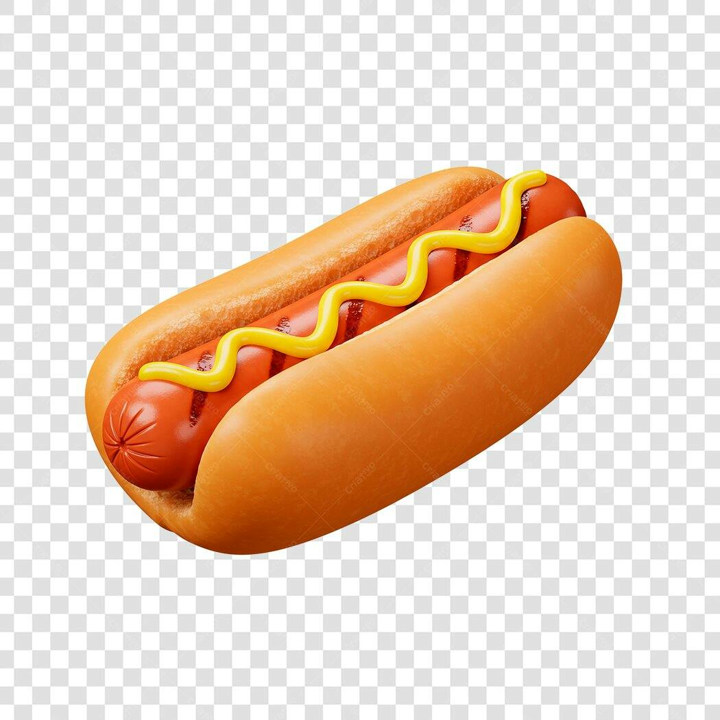 PNG Hot Dog com fundo transparente para cardápio