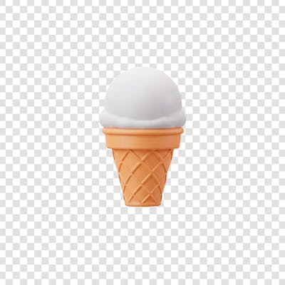 ilustração 3d de sorvete 1
