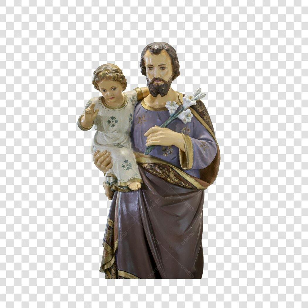 Imagem PNG São José com Jesus com fundo transparente