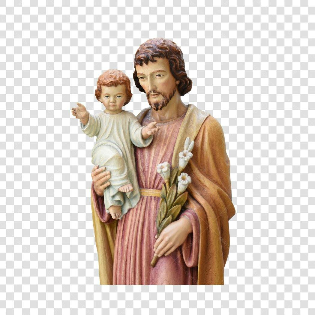 Imagem de São José com Jesus PNG com fundo transparente