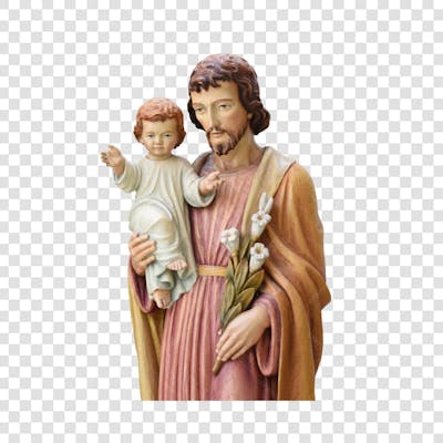 PNG São José e menino Jesus
