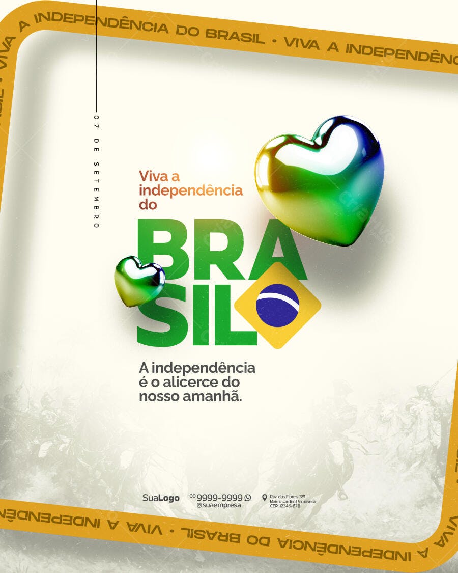 Flyer 7 de Setembro PSD Editável