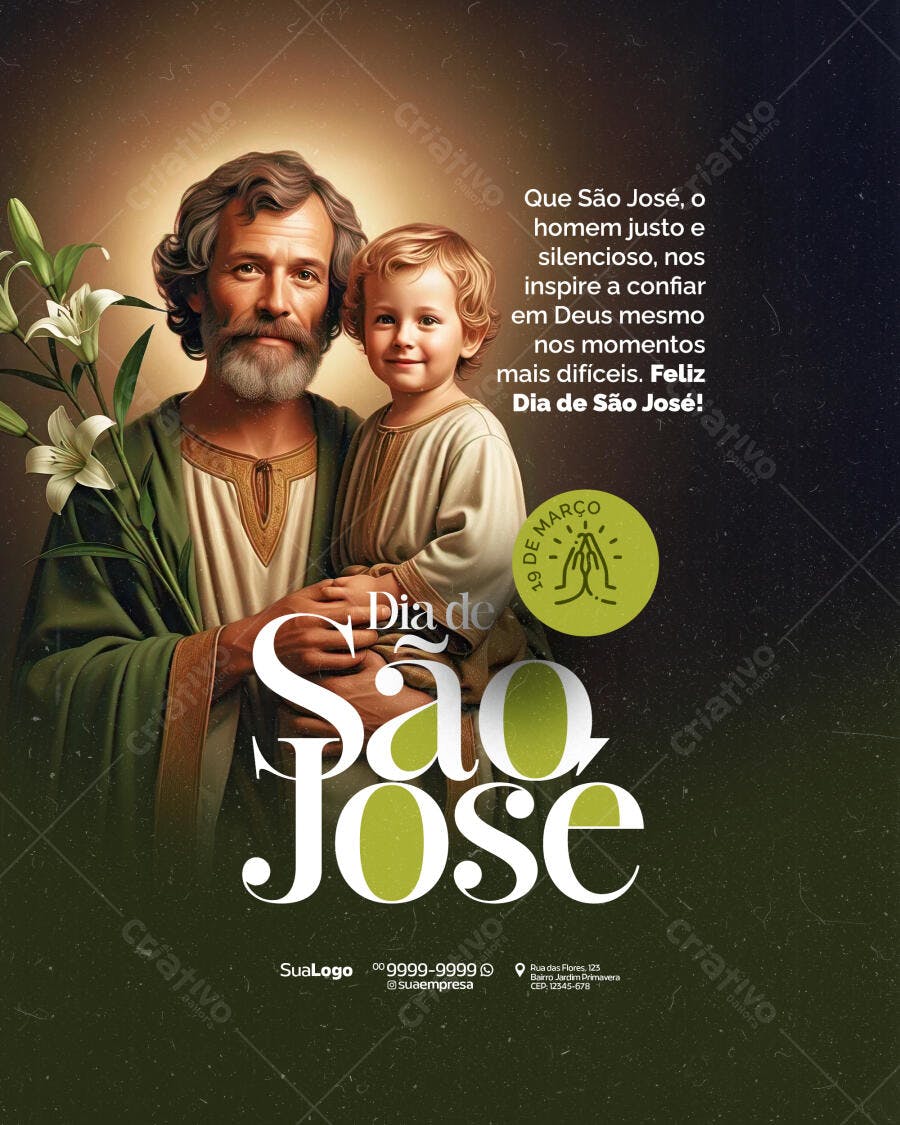 Flyer Dia de São José PSD Editável