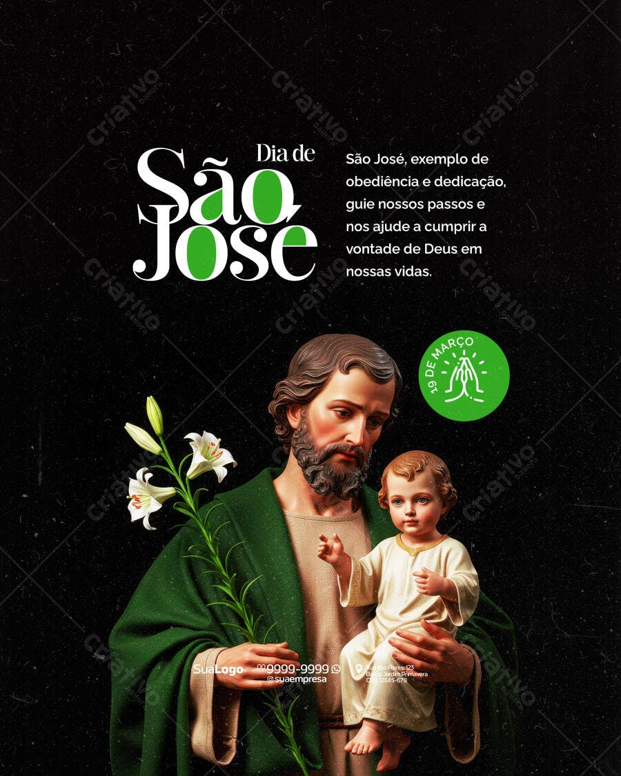 Postagem Dia de São José PSD Editável