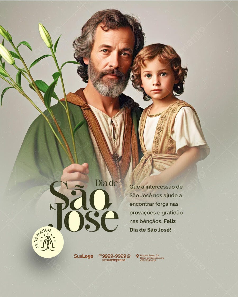 Flyer Dia de São José PSD Editável