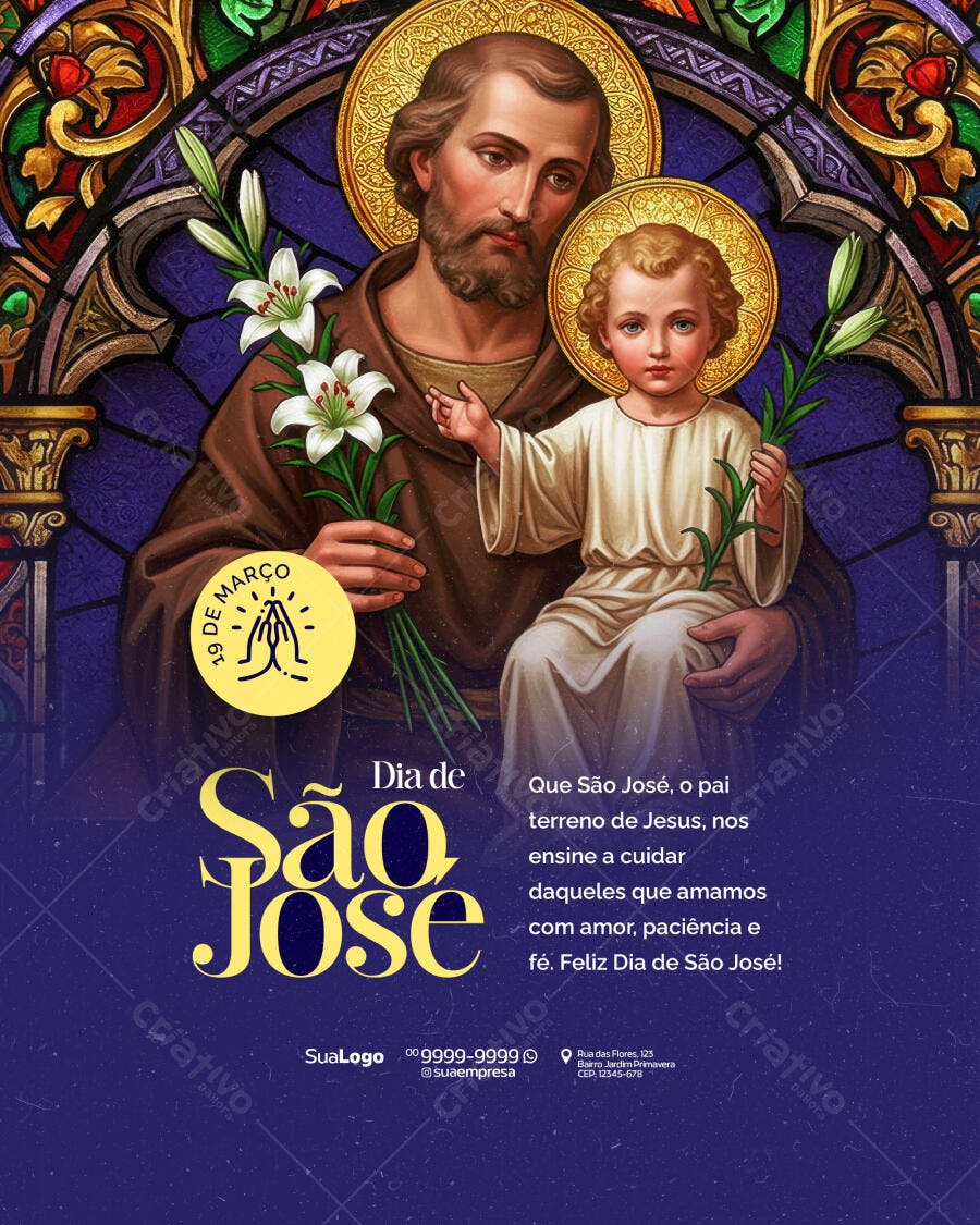 Flyer Dia de São José PSD Editável