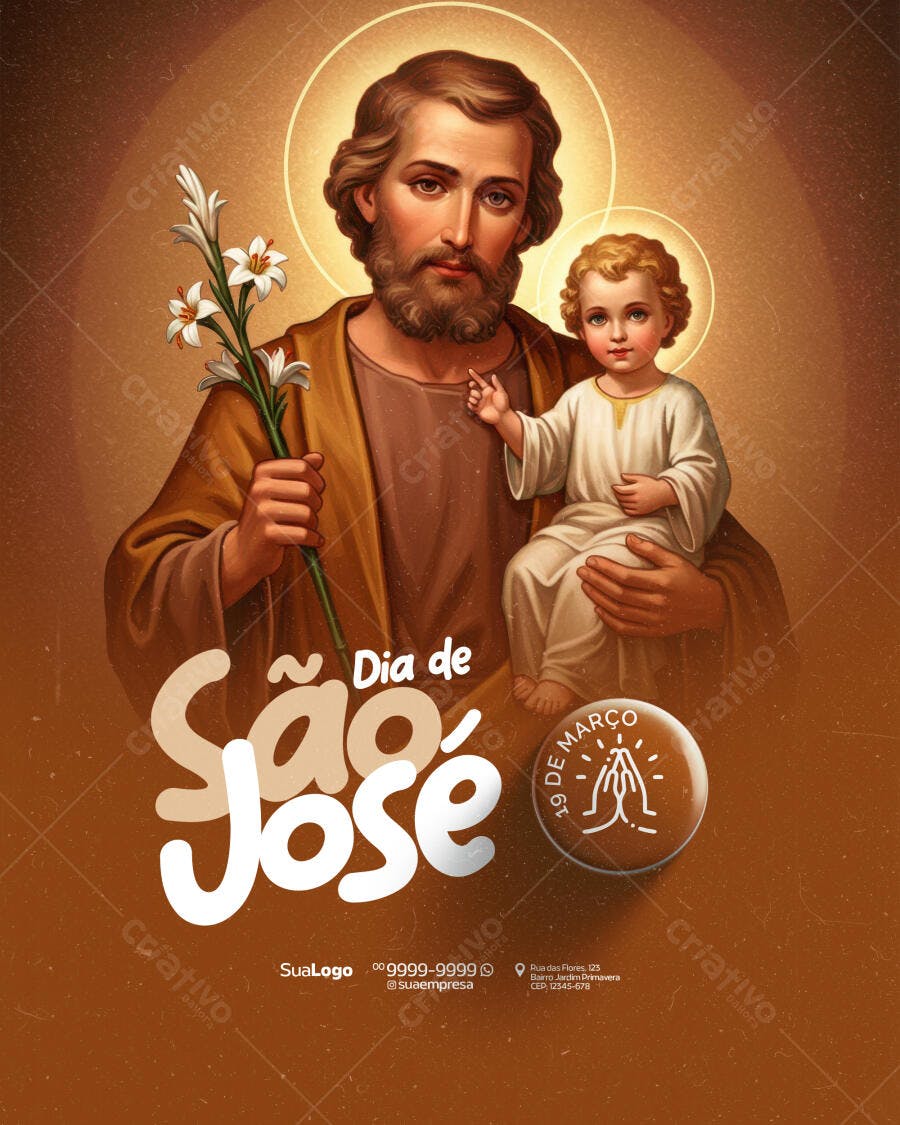 Flyer Dia de São José PSD Editável