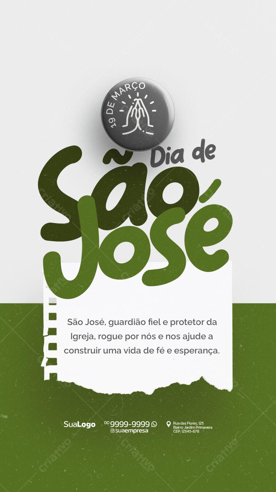 Flyer para o Dia de São José PSD Editável