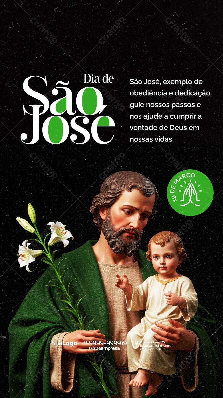 Imagem Dia de São José PSD Editável