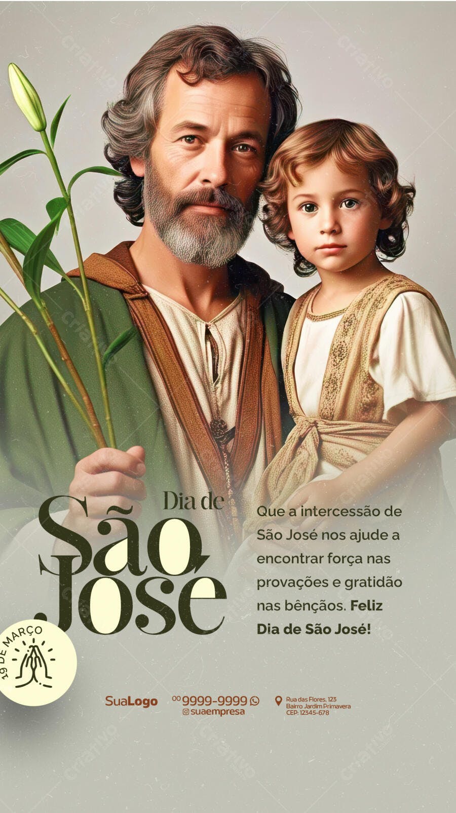 Flyer Dia de São José PSD Editável