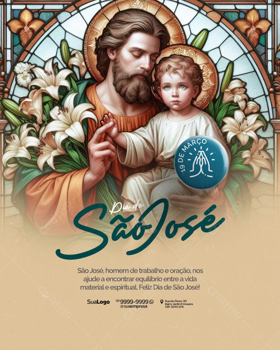 Flyer Dia de São José PSD Editável