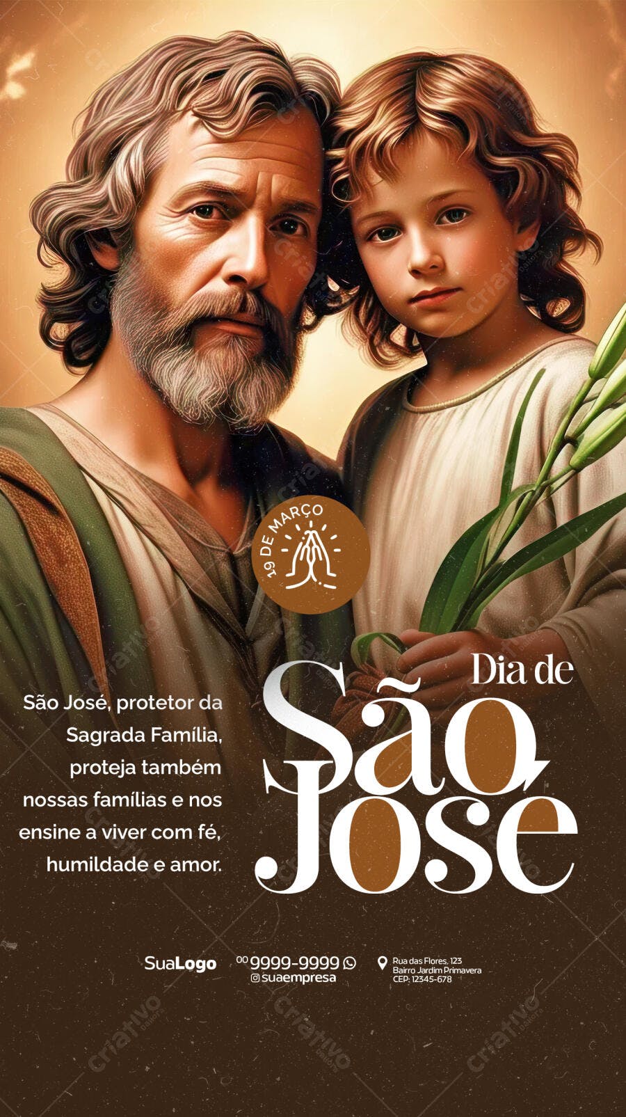 Flyer Dia de São José PSD Editável