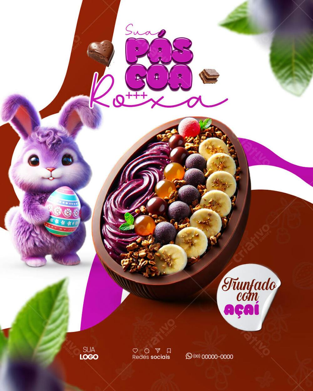 AÇAI TRUNFADO PARA PÁSCOA