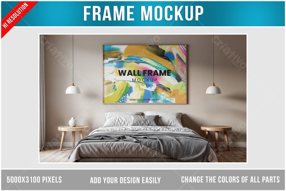 Quadro PSD editável Mockup