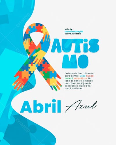 ABRIL AZUL AUTISMO SOCIAL MEDIA PSD EDITAVEL FEED 2